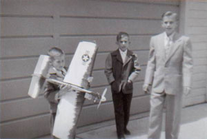 Bob, Tom, and little brother Don in Detroit, 1955
